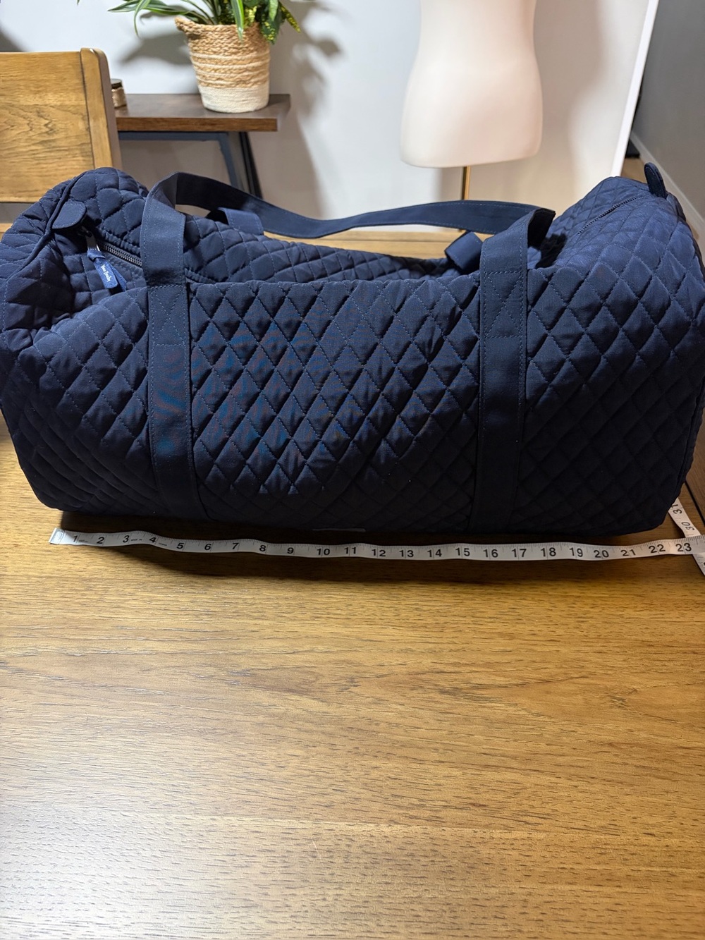 Vera Bradley Quilted Navy large duffle bag